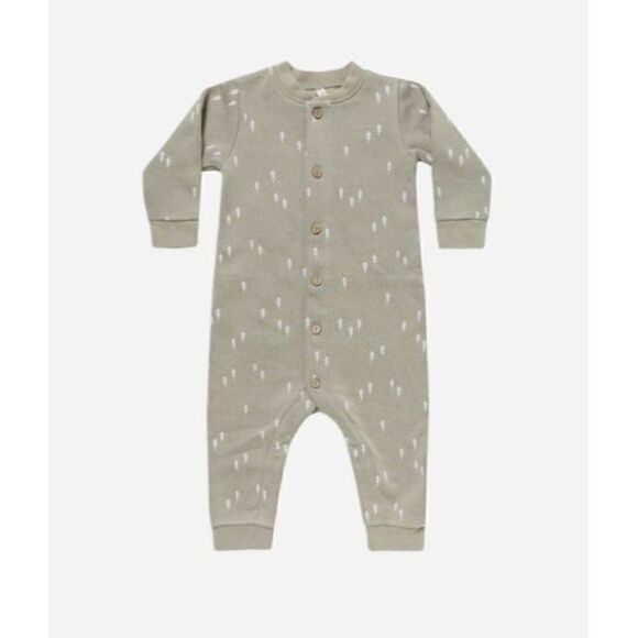 NWT! Rylee + Cru Fleece Long John In Winter Woods, Size 6-12M - Picture 1 of 4